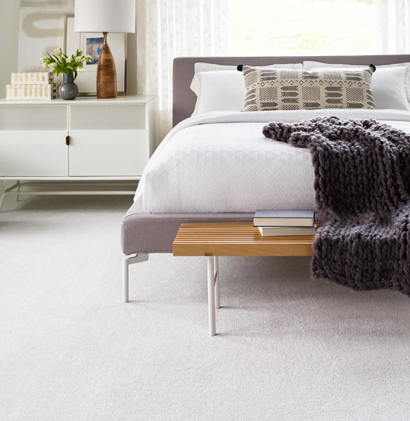 White carpet in bedroom | Speers Road Broadloom