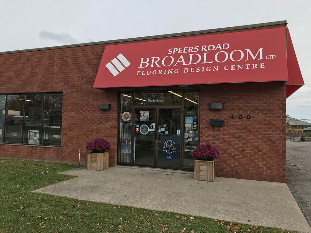 Speers store front view | Speers Road Broadloom